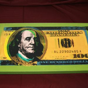 STEVE KAUFMAN (SAK) NEW $100 BILL ORIGINAL SIGNED ART