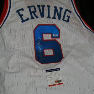 JULIUS ERVING "DR J." Autographed 76'ers Home Jersey