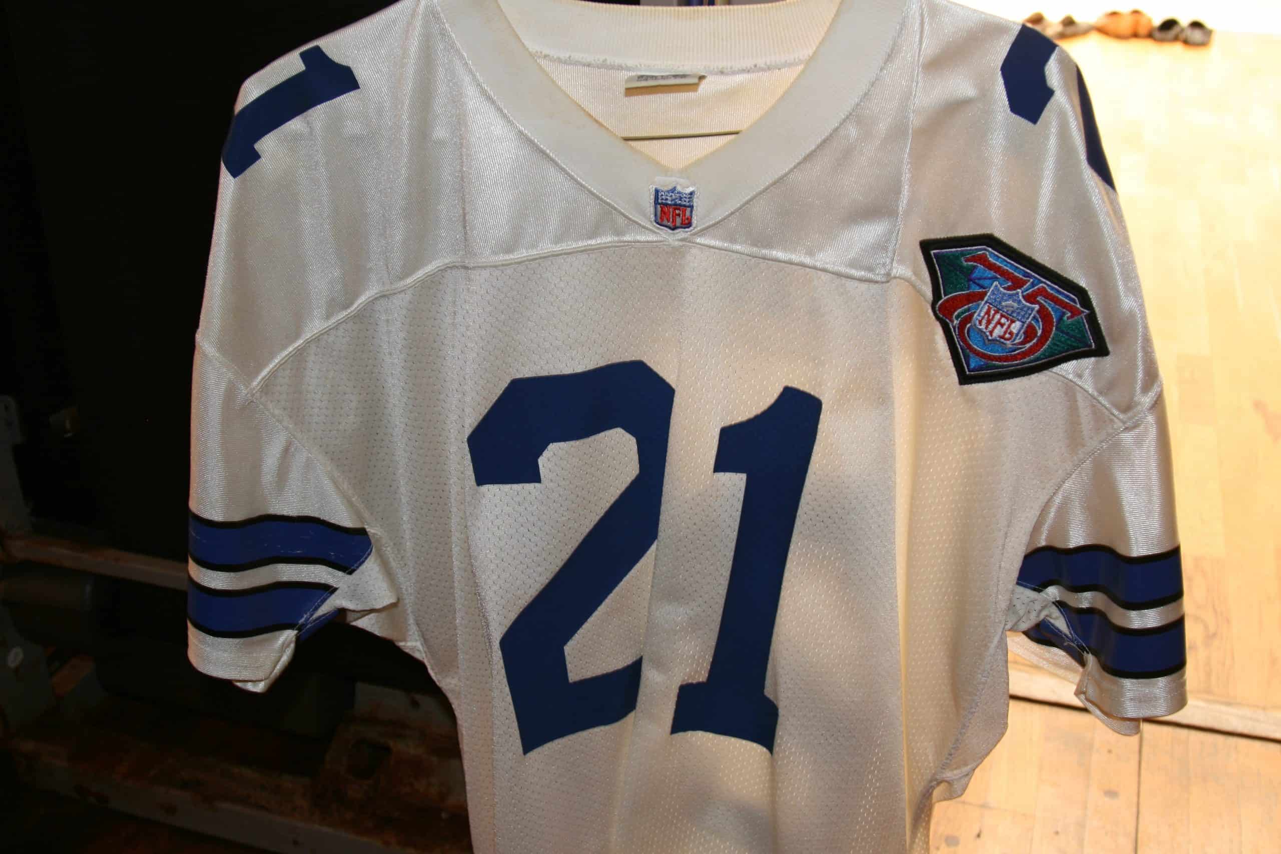 DEION SANDERS COWBOYS 75TH ANNIVERSARY JERSEY - Ace Rare Collectibles