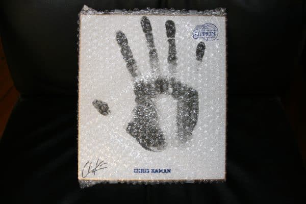 CHRIS KAMAN Autographed HAND PRINT