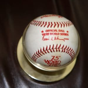 OFFICIAL 75TH WORLD SERIES GAME USED BASEBALL