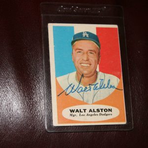 WALTER ALSTON Autographed TOPPS CARD