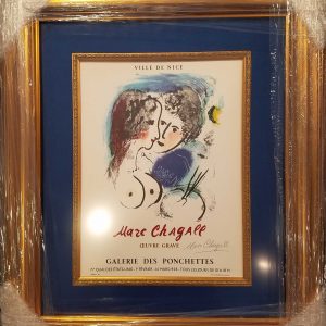 MARC CHAGALL- 1958 HAND SIGNED GALLERY POSTER