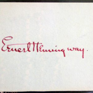 ERNEST HEMINGWAY AUTOGRAPHED PSA ORIGINAL CUT