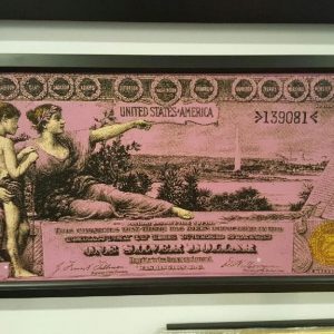STEVE KAUFMAN  "ONE SILVER DOLLAR" ORIGINAL OIL LITHOGRAPH