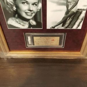 DORIS DAY PERSONAL CHECK PSA CUSTOM PIECE