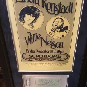 LINDA RONSTADT PERSONAL CHECK PSA CUSTOM PIECE