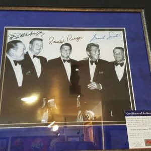 HOPE/REAGAN/SINATIR AUTOGRAPHED PSA CUSTOM PIECE