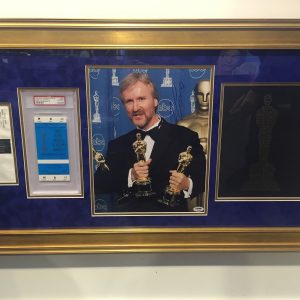 JAMES CAMERON AUTOGRAPHED CUSTOM "OSCAR" PIECE
