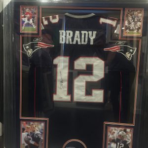 TOM BRADY AUTHENTIC AUTOGRAPHED NFL JERSEY FRAMED PIECE