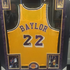 ELGIN BAYLOR AUTHENTIC AUTOGRAPHED NBA JERSEY FRAMED PIECE