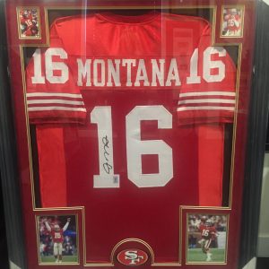 JOE MONTANA AUTHENTIC AUTOGRAPHED NFL JERSEY FRAMED PIECE