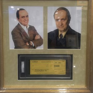 BOB NEWHART PERSONAL CHECK PSA CUSTOM PIECE