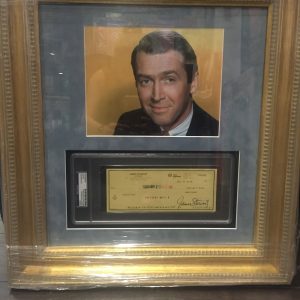 JAMES STEWART PERSONAL CHECK PSA CUSTOM PIECE