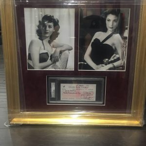 AVA GARDNER PERSONAL CHECK PSA CUSTOM PIECE