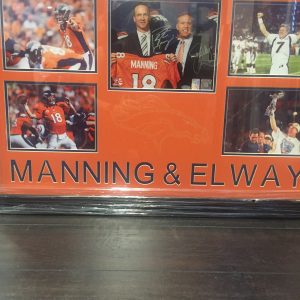 PEYTON MANNING AND JOHN ELWAY AUTOGRAPHED CUSTOM PIECE