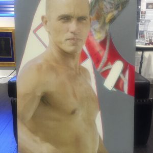STEVE KAUFMAN  "KELLY SLATER" ORIGINAL OIL LITHOGRAPH