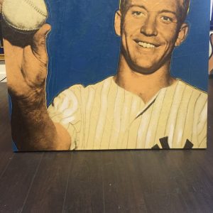 STEVE KAUFMAN  "MICKEY MANTLE BLUE" ORIGINAL OIL LITHOGRAPH