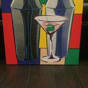 STEVE KAUFMAN  "MARTINI" ORIGINAL OIL LITHOGRAPH