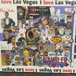 STEVE KAUFMAN  "LAS VEGAS" ORIGINAL OIL LITHOGRAPH