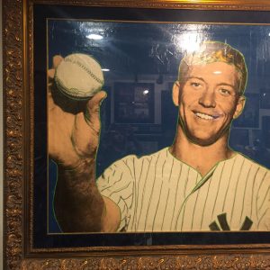 STEVE KAUFMAN  "MICKEY MANTLE" ORIGINAL OIL LITHOGRAPH