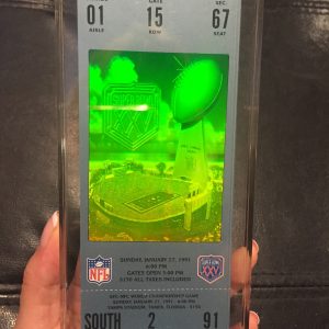 SUPER BOWL XXV FULL TICKET