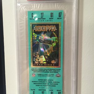 SUPER BOWL XXXVII PSA FULL TICKET