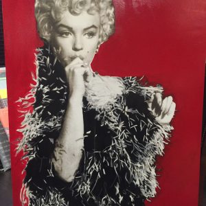 STEVE KAUFMAN  "MARILYN MONROE FULL PORTRAIT" ORIGINAL OIL PAINT