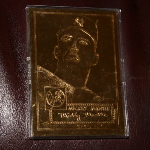 MICKEY MANTLE 1952 TOPPS 22KT GOLD CARD
