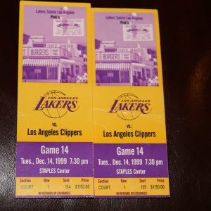 LAKERS 1999 COURT ROW I TICKETS(2)