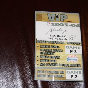 L.A. CLIPPERS OWNER Autographed VIP ALL ACCESS