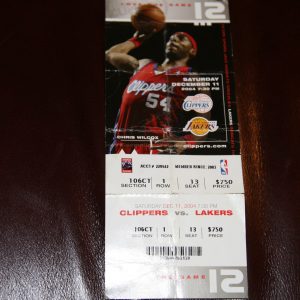 LAKERS/CLIPPERS ROW 1 FULL TICKET