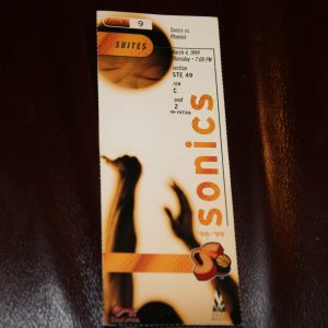 SEATTLE SONICS 1999 ROW C SUITE TICKET