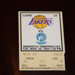 LAKERS 1994 FORUM TICKET