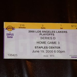 LAKERS 2000 GAME 3 PLAYOFF TICKET