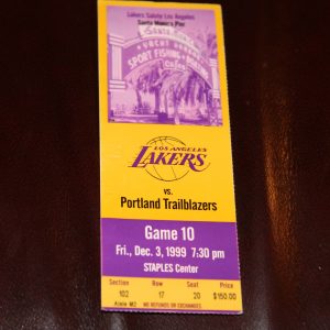 L.A.LAKERS 1999 GAME TICKET