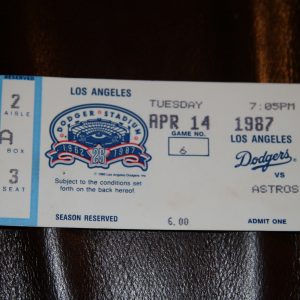 L.A. DODGERS 1987 BOX A TICKET