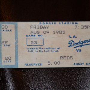 L.A. DODGERS 1985 HOME TICKET
