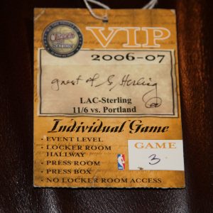 L.A. CLIPPERS OWNER Autographed VIP ALL ACCESS