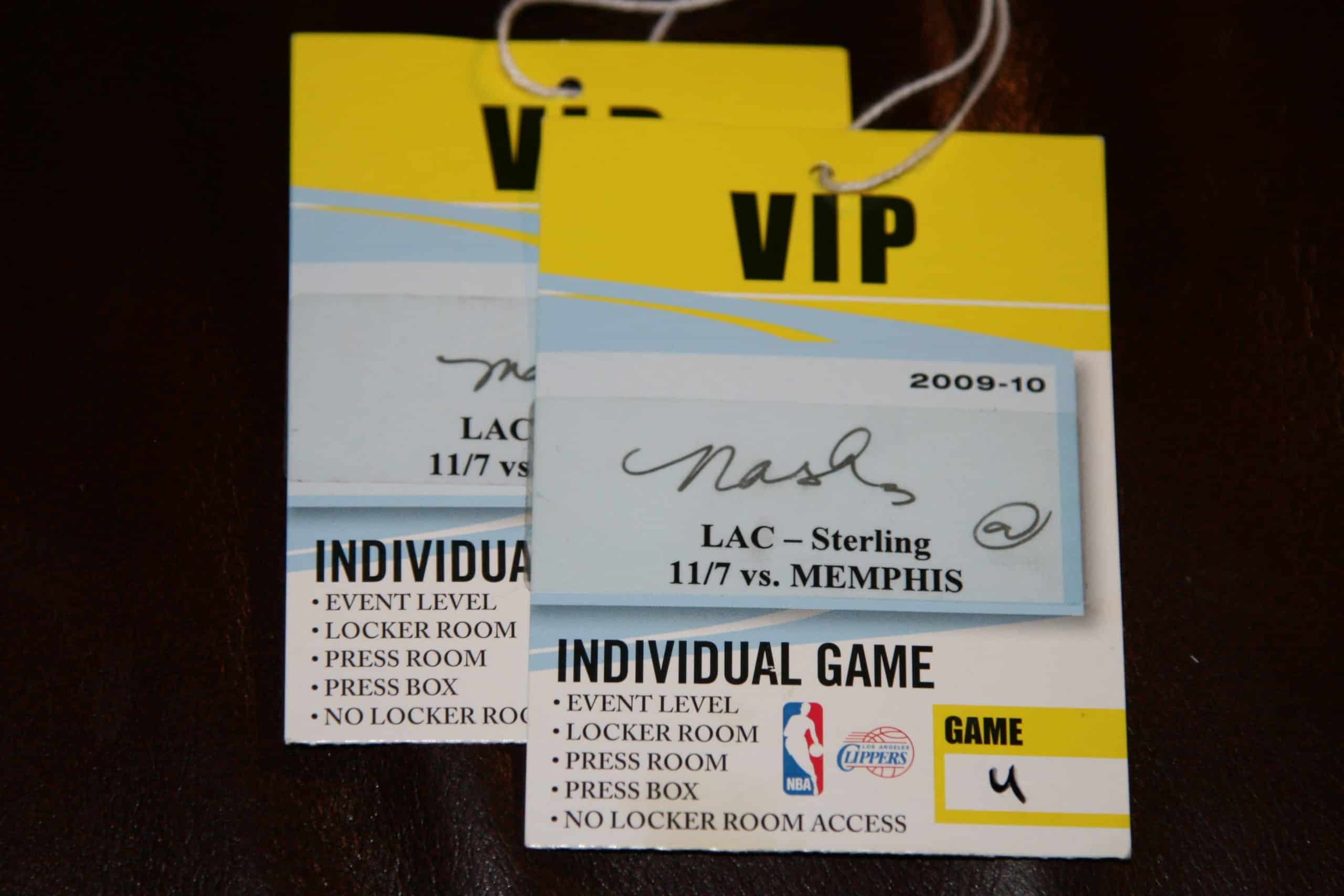 S.NASH Autographed VIP ALL ACCESS PASS