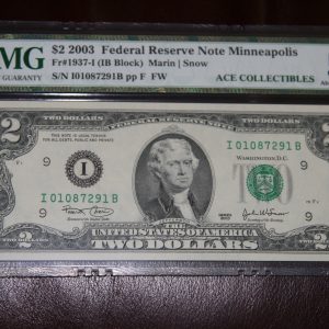 $2 U.S.Bill PMG 55 EPQ