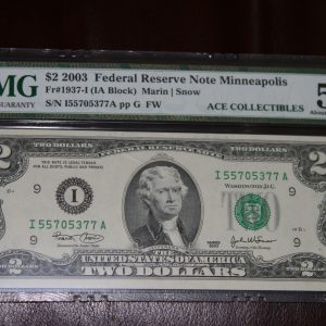 $2 U.S.Bill PMG 53 EPQ