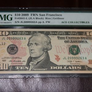 $10 U.S. Bill PMG 66 EPQ