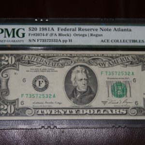 $20 U.S.Bill PMG 25 EPQ