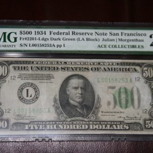 $500 U.S.Bill PMG 25 NET