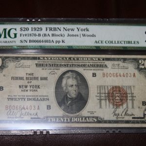 $20 U.S.Bill 1929 PMG 25
