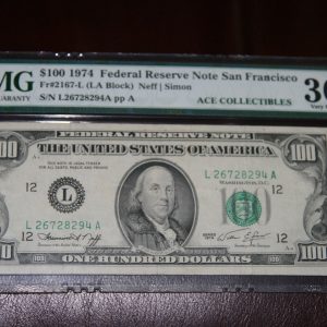 $100 U.S. Bill PMG 30
