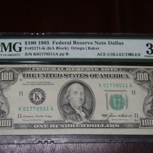 $100 U.S. Bill PMG 35