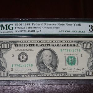 $100 U.S. Bill PMG 35