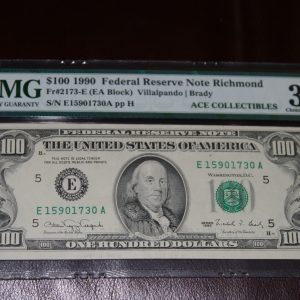 $100 U.S. Bill PMG 35 EPQ